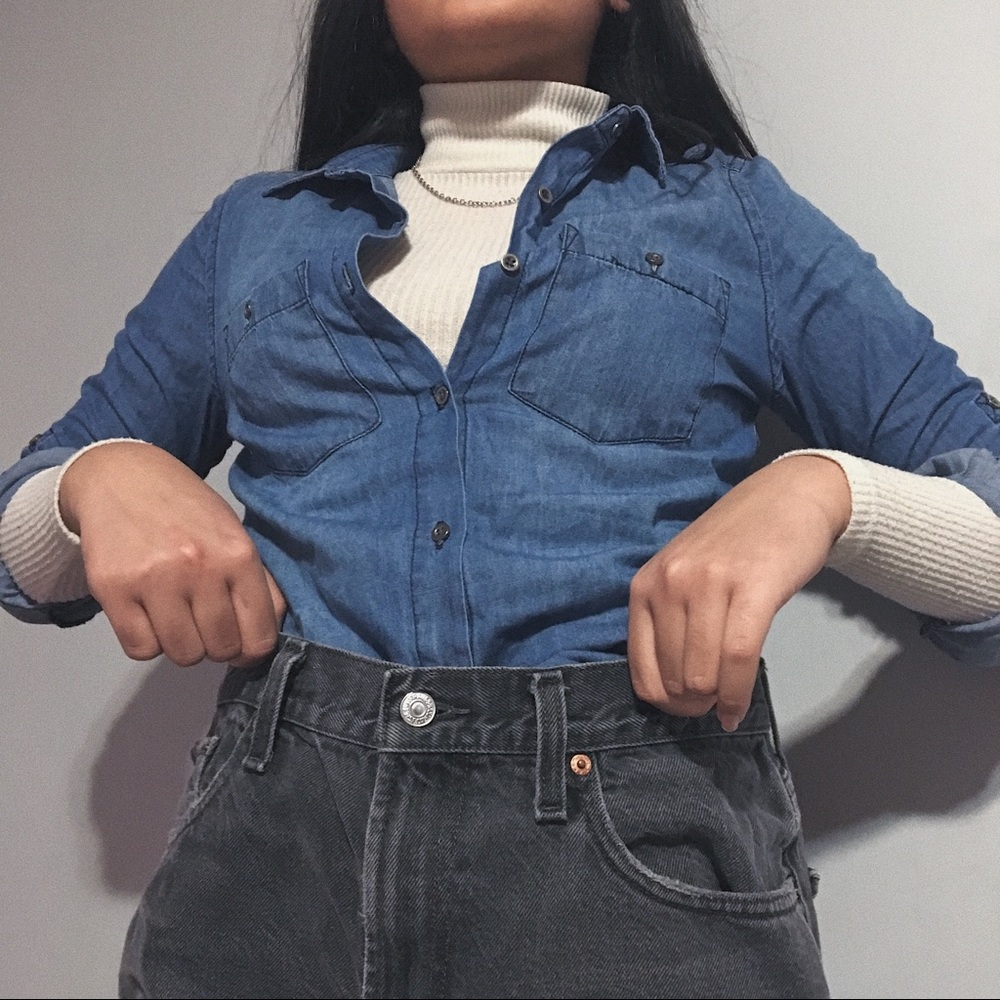 Denim button up